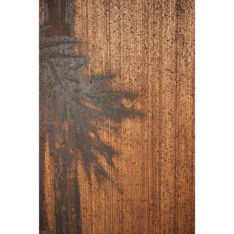 竹松板絵 砂ずり一枚板建具 2枚1組　B1052Y 