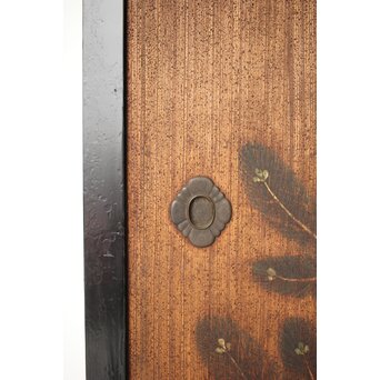 竹松板絵 砂ずり一枚板建具 2枚1組　B1052Y 