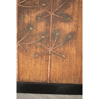 竹松板絵 砂ずり一枚板建具 2枚1組　B1052Y 