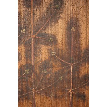 竹松板絵 砂ずり一枚板建具 2枚1組　B1052Y 