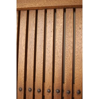 ラワン巾着格子蔵戸　W121Y 虫痕ありの格子アリ