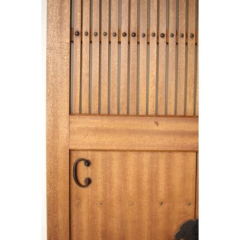 ラワン巾着格子蔵戸　W121Y 全てラワン　白木ですっきり