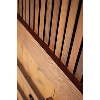 鉄板金具 総欅格子蔵戸　W123Y 