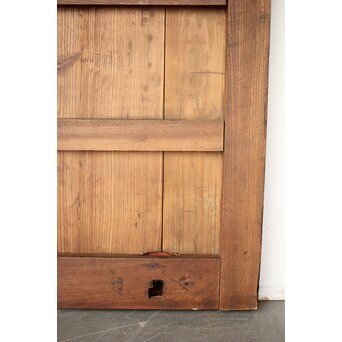 鉄板金具 総欅格子蔵戸　W123Y 