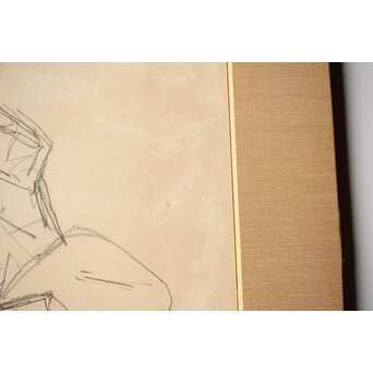 橋本関雪 素描【舞妓】橋本雪屋識 額装　Z449 