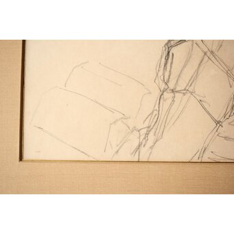 橋本関雪 素描【舞妓】橋本雪屋識 額装　Z449 