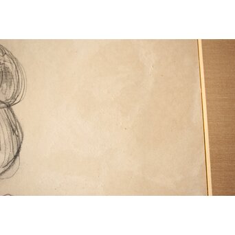 橋本関雪 素描【舞妓】橋本雪屋識 額装　Z449 