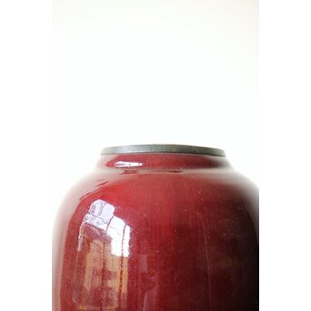 唐物 窯変/辰砂/郎窯/紅釉 大瓶　P430 