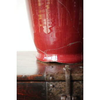 唐物 窯変/辰砂/郎窯/紅釉 大瓶　P430 
