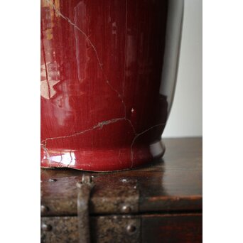 唐物 窯変/辰砂/郎窯/紅釉 大瓶　P430 