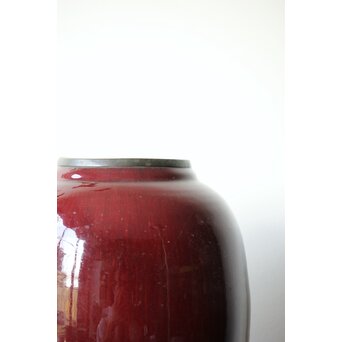 唐物 窯変/辰砂/郎窯/紅釉 大瓶　P430 