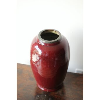 唐物 窯変/辰砂/郎窯/紅釉 大瓶　P430 
