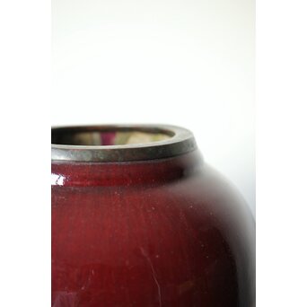 唐物 窯変/辰砂/郎窯/紅釉 大瓶　P430 