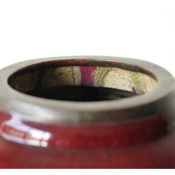 唐物 窯変/辰砂/郎窯/紅釉 大瓶　P430 