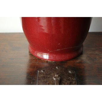 唐物 窯変/辰砂/郎窯/紅釉 大瓶　P430 