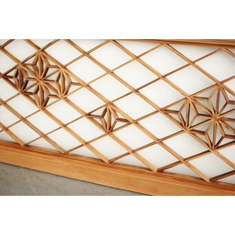 中型ガラス入組子欄間　R0365 