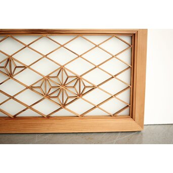 中型ガラス入組子欄間　R0365 