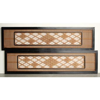 黒枠 組子欄間 2枚1組　R0366 B面　同じデザインですね