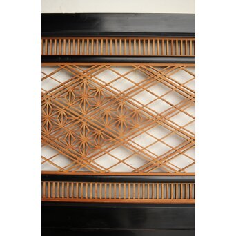 黒枠 組子欄間 2枚1組　R0366 