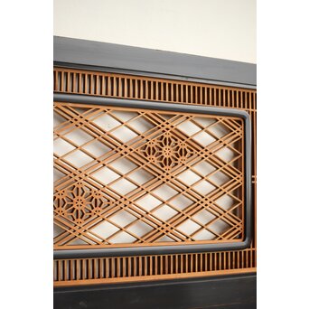 黒枠 組子欄間 2枚1組　R0366 