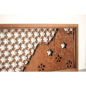 組子と天然木の欄間　R0368 