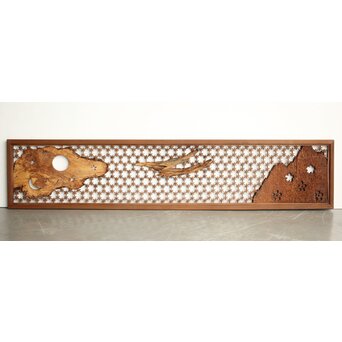 組子と天然木の欄間　R0368