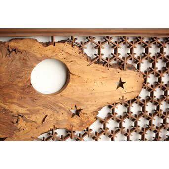 組子と天然木の欄間　R0368 