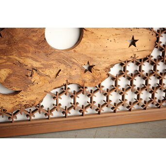 組子と天然木の欄間　R0368 