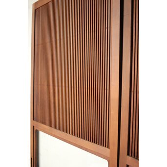 障子枠付 格子戸 4枚1組　L1108 格子の状態も良いです