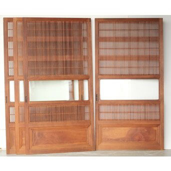 障子枠付 格子戸 4枚1組　L1108