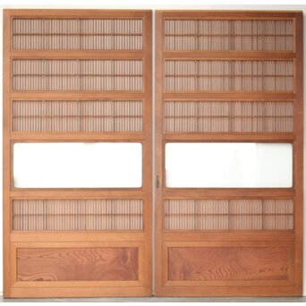 障子枠付 格子戸 4枚1組　L1108 CD　ウラ