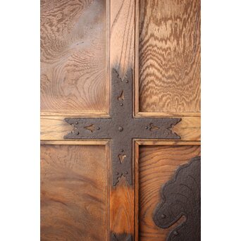 能登 総欅格子蔵戸　W125Y 