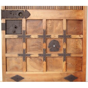 能登 総欅格子蔵戸　W125Y 