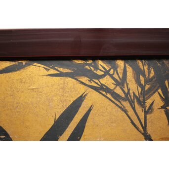 下村観山 金地水墨竹図 天袋引戸 4枚1組　Z450 