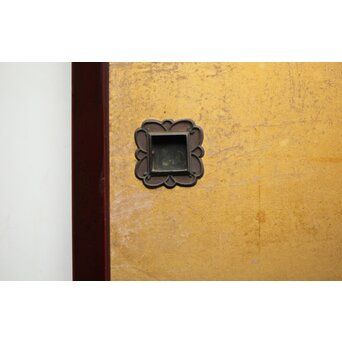 下村観山 金地水墨竹図 天袋引戸 4枚1組　Z450 