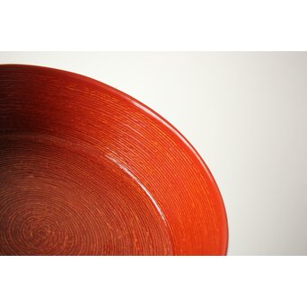 増村紀一郎 縄胎朱漆鉢 髹漆 人間国宝　Q345 