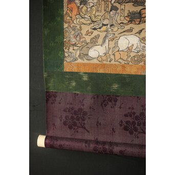 重次板 涅槃図 木版画　Z451 