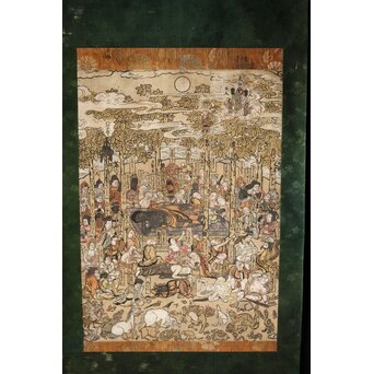 重次板 涅槃図 木版画　Z451 