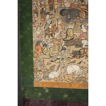 重次板 涅槃図 木版画　Z451 