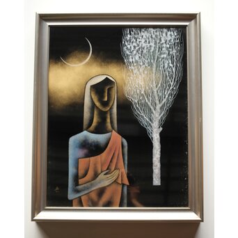 三谷吾一 月 漆額　Q346