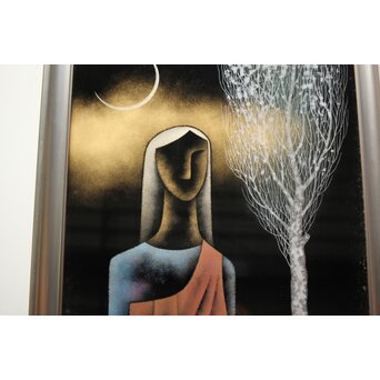 三谷吾一 月 漆額　Q346 