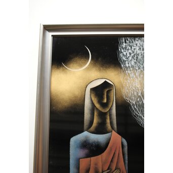 三谷吾一 月 漆額　Q346 