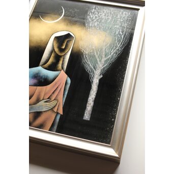 三谷吾一 月 漆額　Q346 