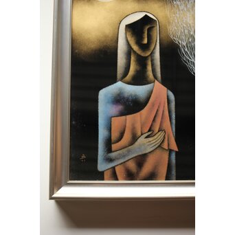 三谷吾一 月 漆額　Q346 