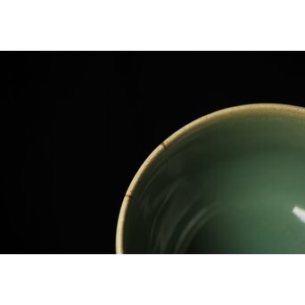 小杉焼 流描青磁茶碗　P433 