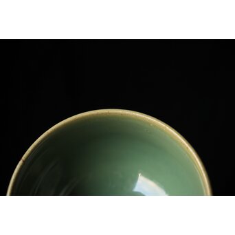 小杉焼 流描青磁茶碗　P433 