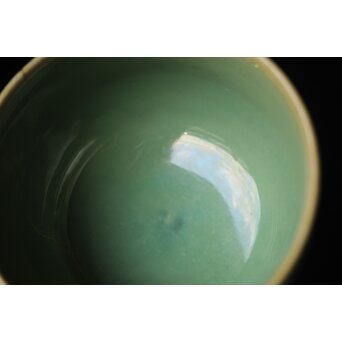 小杉焼 流描青磁茶碗　P433 