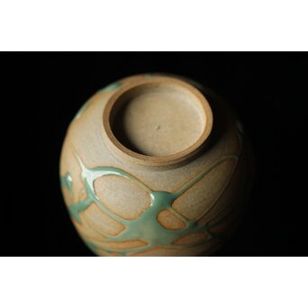 小杉焼 流描青磁茶碗　P433 