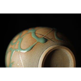 小杉焼 流描青磁茶碗　P433 