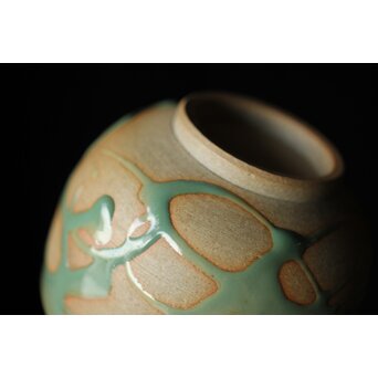 小杉焼 流描青磁茶碗　P433 